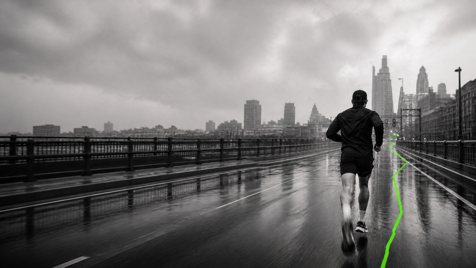 Runners moving through the city